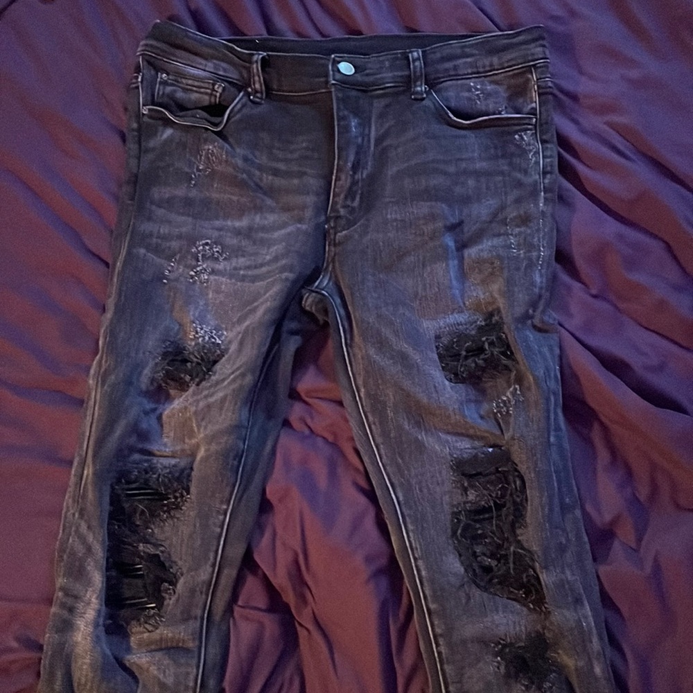 black ripped jeans from MNML